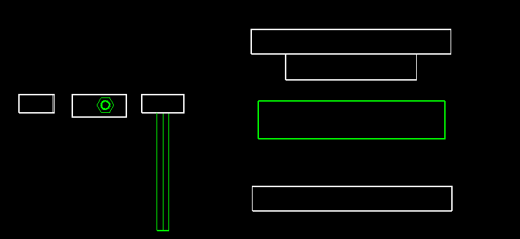 AutoCAD interface displaying both bearing cup drive and bottom layers enabled
