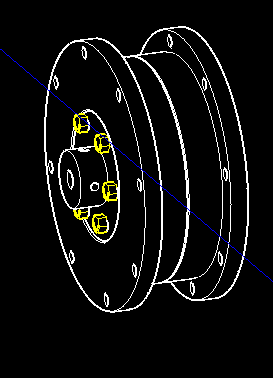 Securing BG6 J4 bearing cup assembly and flange with M5 hardware