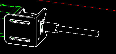 Connecting horizontal steel rod to J4 motor shaft using coupler