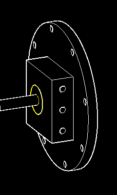 Pressing flat bearing into front arm and sliding onto horizontal rod
