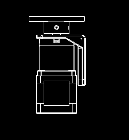 3D diagram showing step 1 of robot arm assembly with Nema 17 motor and bracket