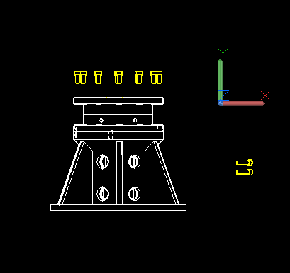3D diagram showing step 5 of securing the bearing cup bottom to the base using M4 screws