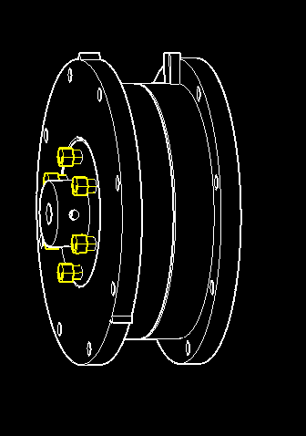 Assembling bearing cup bottom, thrust bearing, and flange