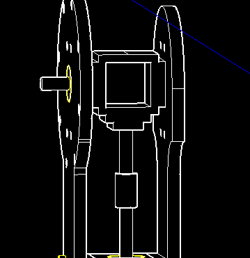 Sliding the right angle gear box through the 8mm flat bearing