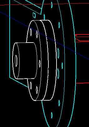 Assembly diagram demonstrating sliding the J6 flange assembly onto the gear box shaft