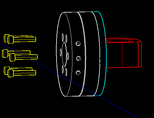 Assembly instructions showing attachment of bearing cup assembly to the 8mm flange