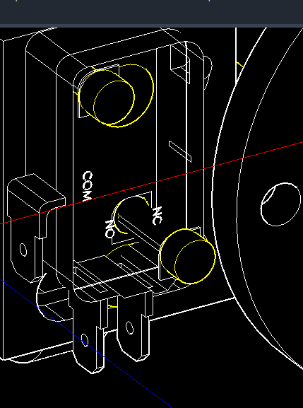 Final assembly step displaying the installation of the limit switch